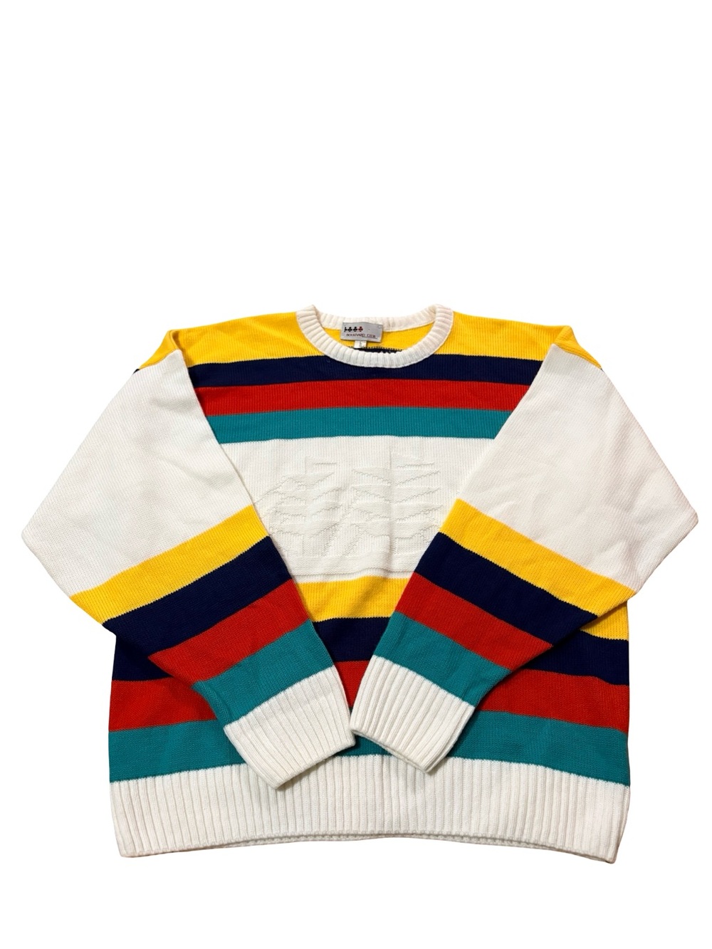 Vintage Boulevard Club Made in Canada Striped Knit Sweater L 44